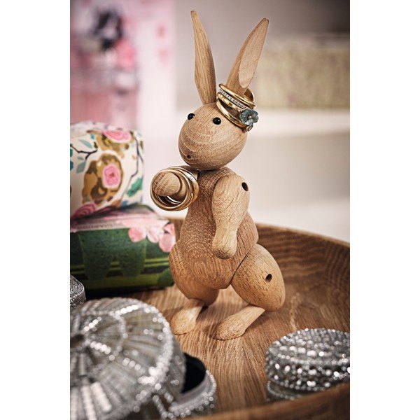 Figurka z litego drewna dębowego Kay Bojesen Denmark Rabbit-image-1
