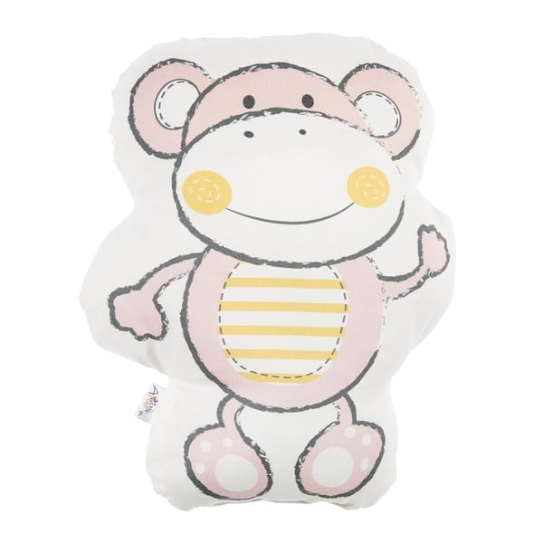 Różowa poduszka dziecięca z domieszką bawełny Mike & Co. NEW YORK Pillow Toy Beatto, 31x36 cm