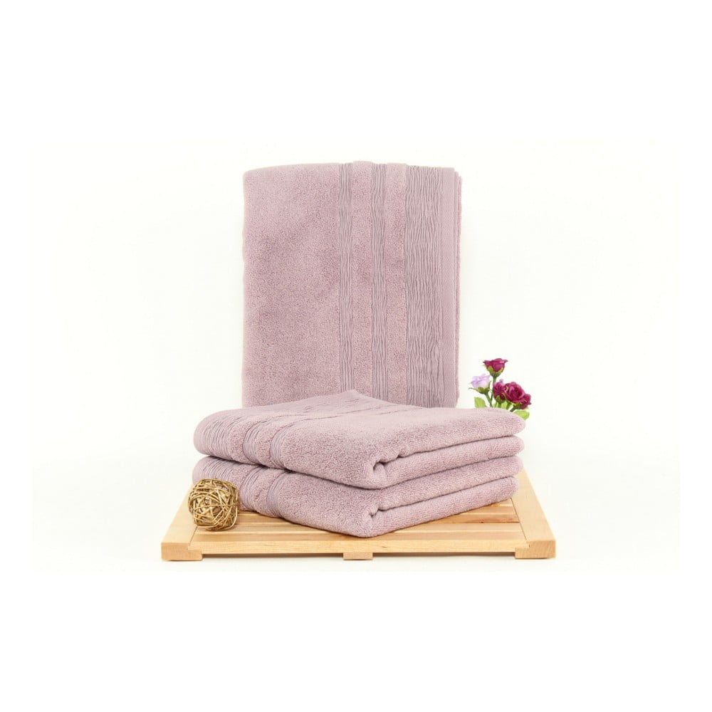 Zestaw 2 różowych ręczników Hidrophile, 50x100 cm