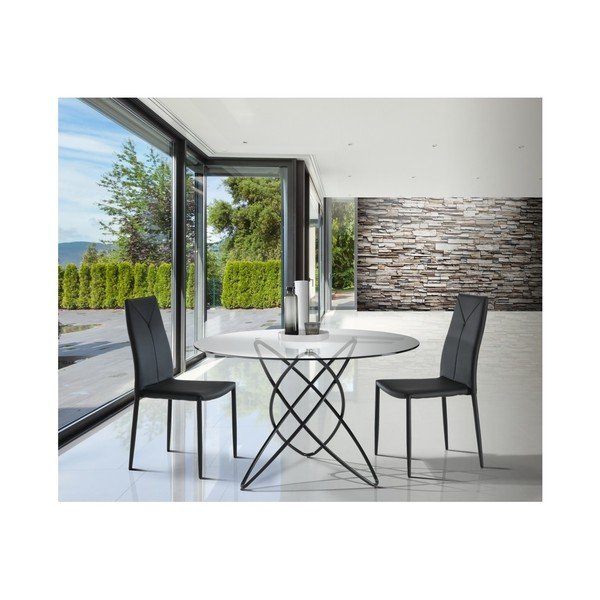 Stół z blatem ze szkła hartowanego Tomasucci Hula Hoop, ⌀ 120 cm-image-3