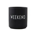 Czarny porcelanowy kubek 300 ml Weekend – Design Letters