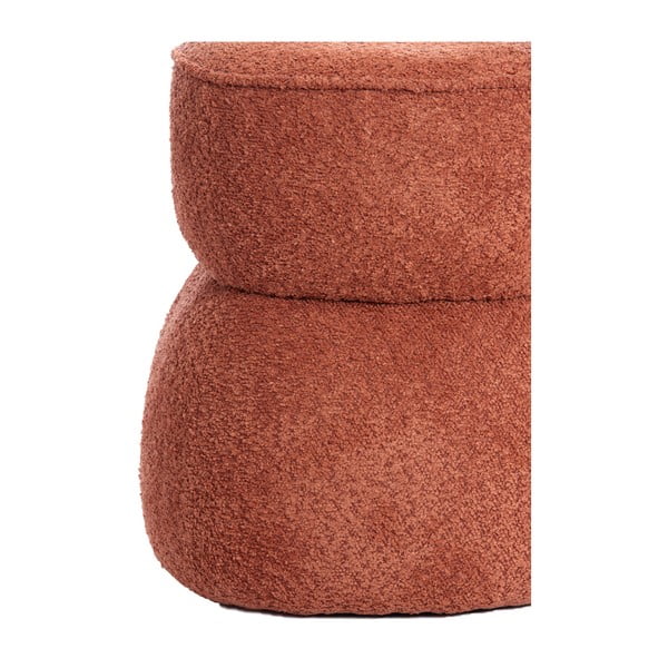 Pomarańczowy puf z materiału bouclé Leyla – Light & Living-image-4