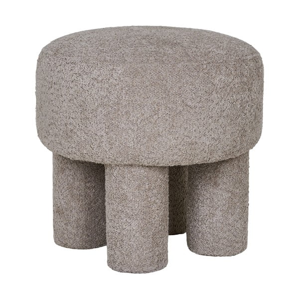 Jasnoszary puf z materiału bouclé Perth – House Nordic