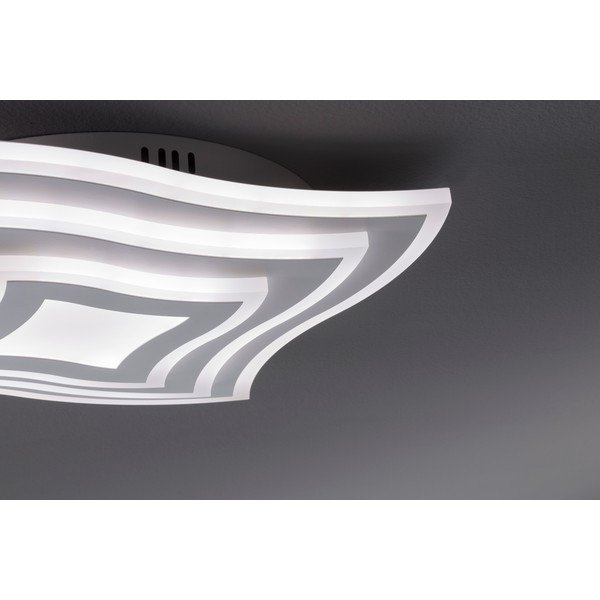 Biała metalowa lampa sufitowa LED ze zdalnym sterowaniem i ściemniaczem 43x43 cm Gorden – Fischer & Honsel-image-1