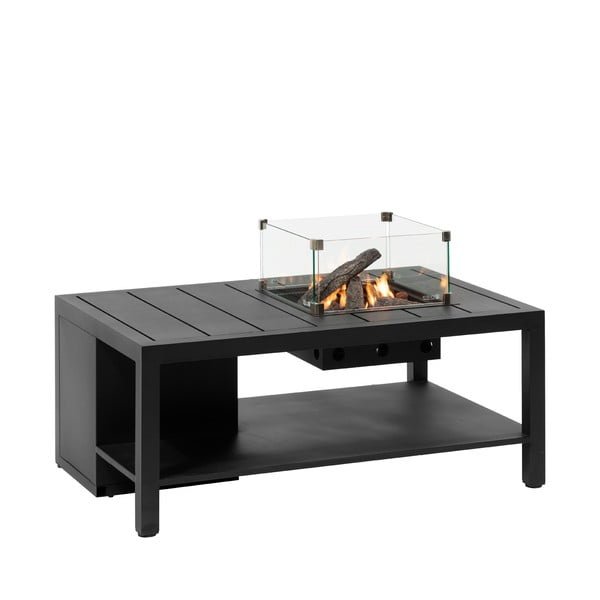 Czarny stół ogrodowy z paleniskiem COSI Cosiflow, 120x80 cm-image-3