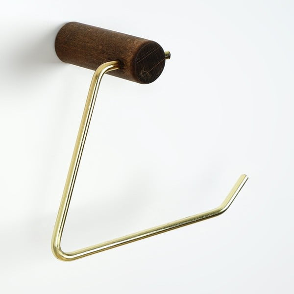 Drewniany uchwyt ścienny na papier toaletowy – Kalune Design-image-2