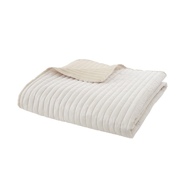 Beżowa narzuta pikowana 220x230 cm Stripe – Catherine Lansfield