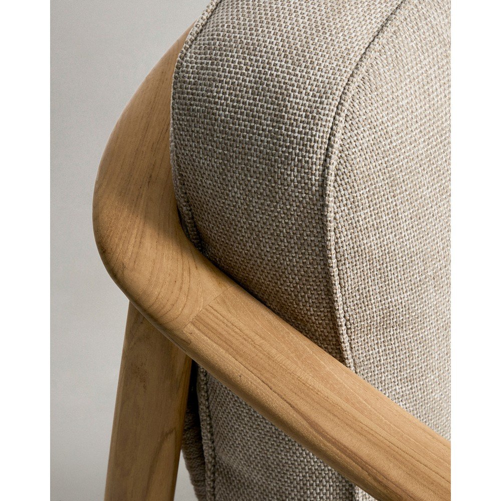 Beżowa/w naturalnym kolorze tapicerowana sofa ogrodowa Elunda – Kave Home (zdjęcie 3)