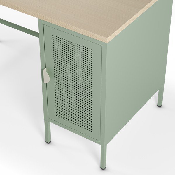 Biurko z blatem w dekorze dębu 60x120 cm Sayla – Marckeric-image-2
