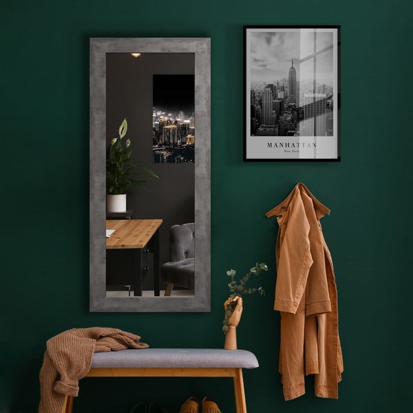 Lustro ścienne w szarej ramie Styler Jyvaskyla, 60x148 cm-image-1