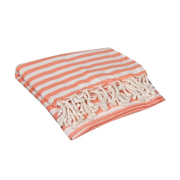 Ręcznik hammam Akasya Orange, 90x190 cm