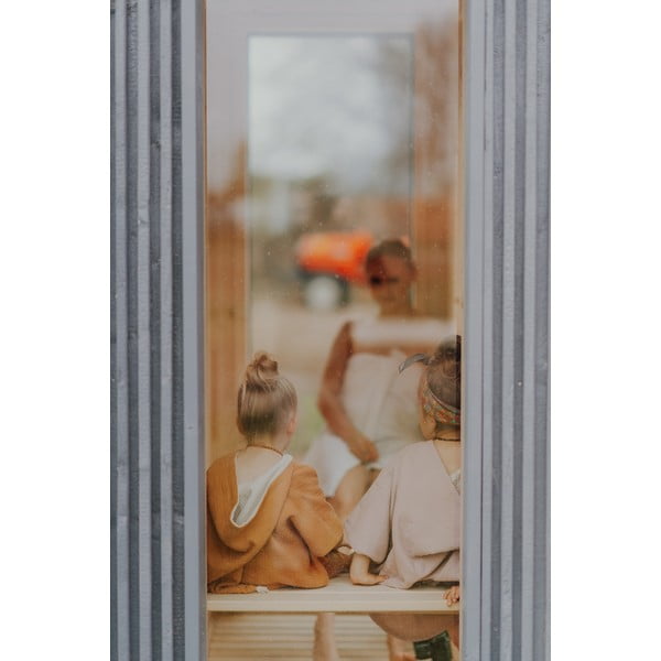 Koniakowe brązowe muślinowe poncho dziecięce rozmiar M – Malomi Kids-image-2