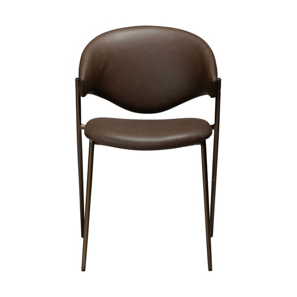 Ciemnobrązowe krzesło z imitacji skóry Zone – DAN-FORM Denmark-image-1