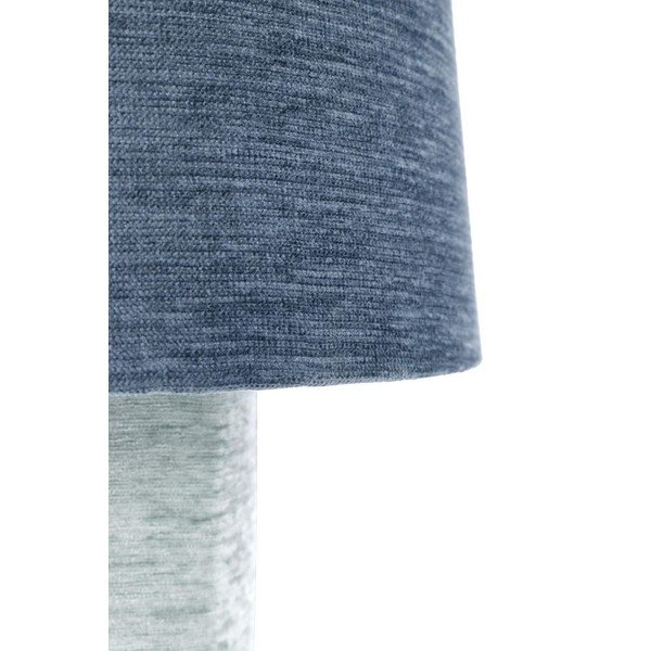 Niebieska metalowa lampa stołowa z tekstylnym kloszem (wysokość 50 cm) Demra – Bizzotto-image-3