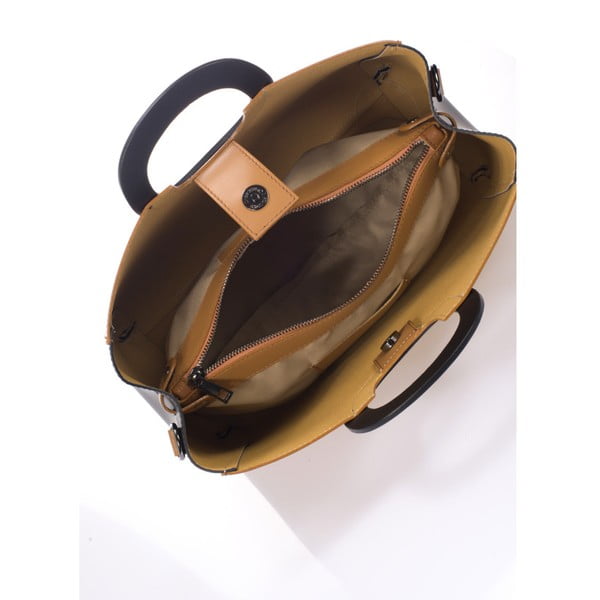 Koniakowa torebka skórzana Markese Cremio-image-3