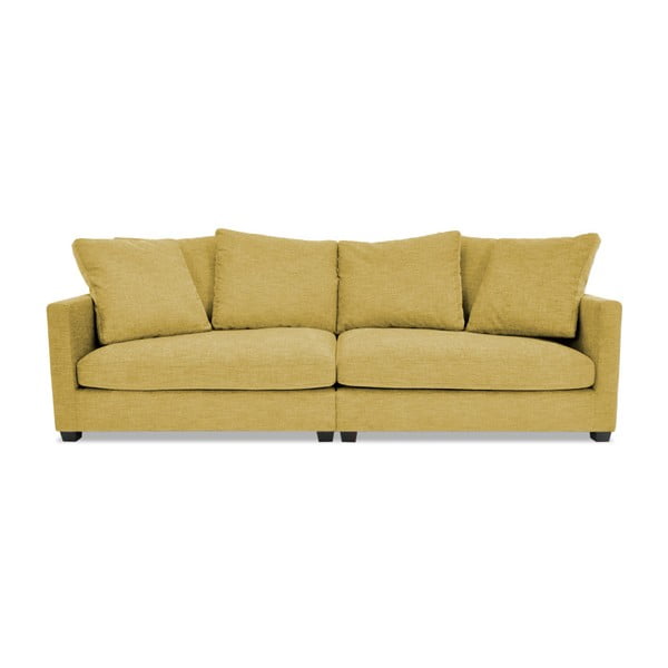 Żółta sofa trzyosobowa Vivonita Hugo 