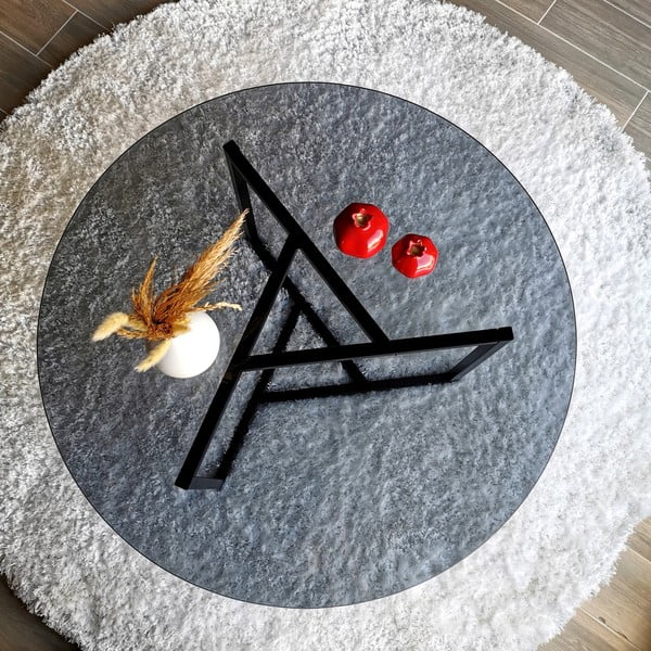 Czarny okrągły stolik ø 75 cm Trio – Neostill-image-4