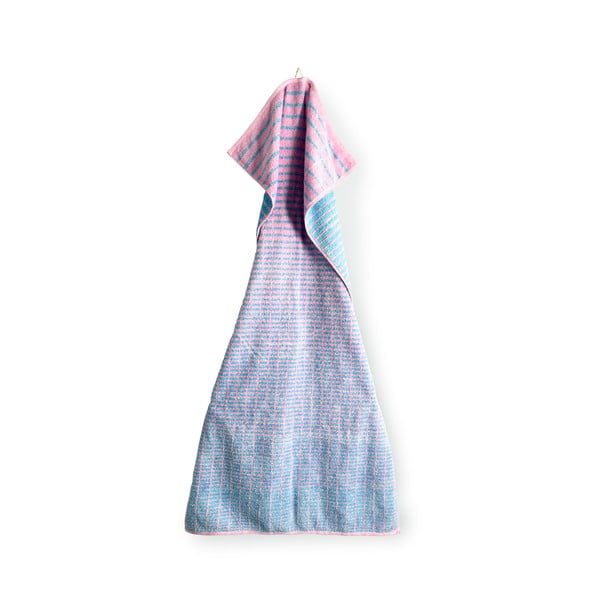Niebieski/różowy ręcznik kąpielowy z mieszanki bambusa frotte 70x140 cm Nuance – JUNA-image-4