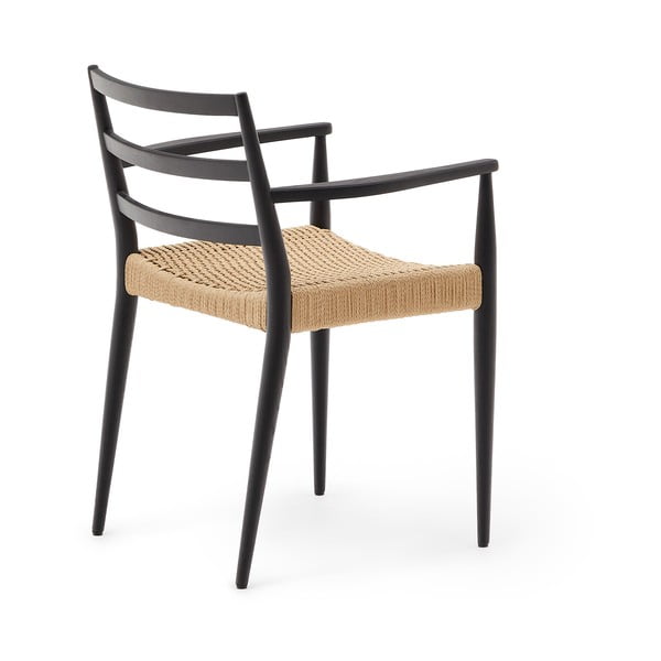 Czarno-naturalne krzesła z litego drewna dębowego zestaw 2 szt. Analy – Kave Home-image-2