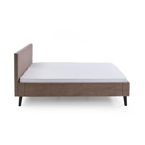 Brązowe tapicerowane łóżko dwuosobowe bez stelaża 180x200 cm Avola – Meise Möbel-image-3