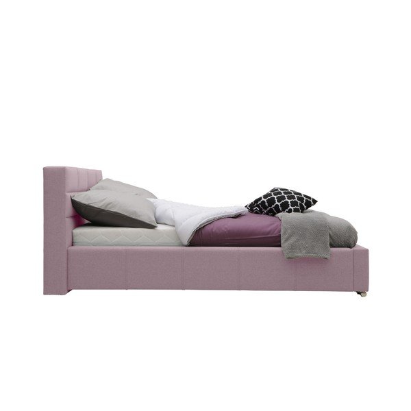 Jasnoróżowe łóżko 2-osobowe Mazzini Beds Reve, 140x200 cm-image-2
