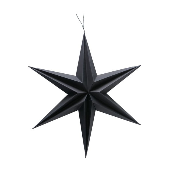 Czarna papierowa wisząca dekoracja świąteczna w kształcie gwiazdy Boltze Kassia, ø 40 cm