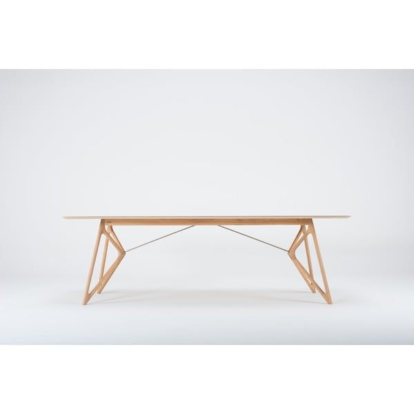 Stół z litego drewna dębowego 240x90 cm Tink – Gazzda-image-3