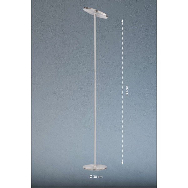 Lampa stojąca LED w kolorze srebra (wysokość 180 cm) Fabi – Fischer & Honsel-image-1