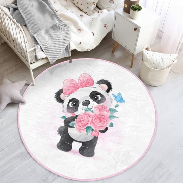 Biały dywan dziecięcy ø 100 cm Comfort – Mila Home-image-3
