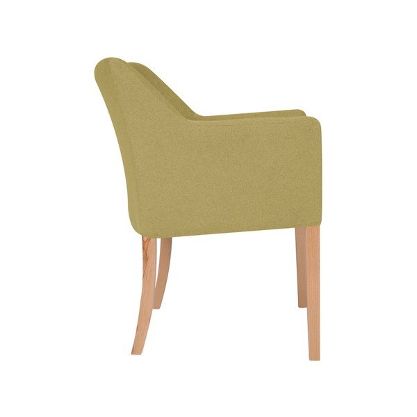 Żółty fotel z podłokietnikami Micadoni Home Marcino-image-1