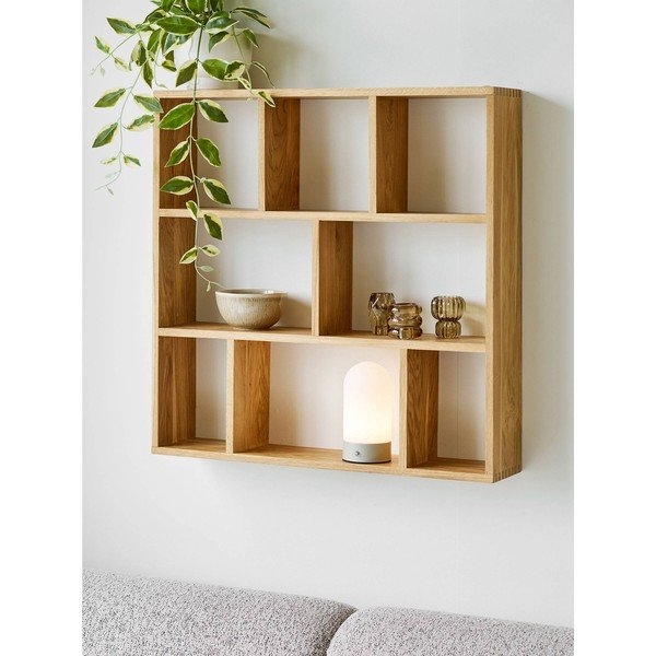 Biała/szarobrązowa metalowa lampa stołowa z plastikowym kloszem (wysokość 18 cm) Ashford – House Nordic-image-1