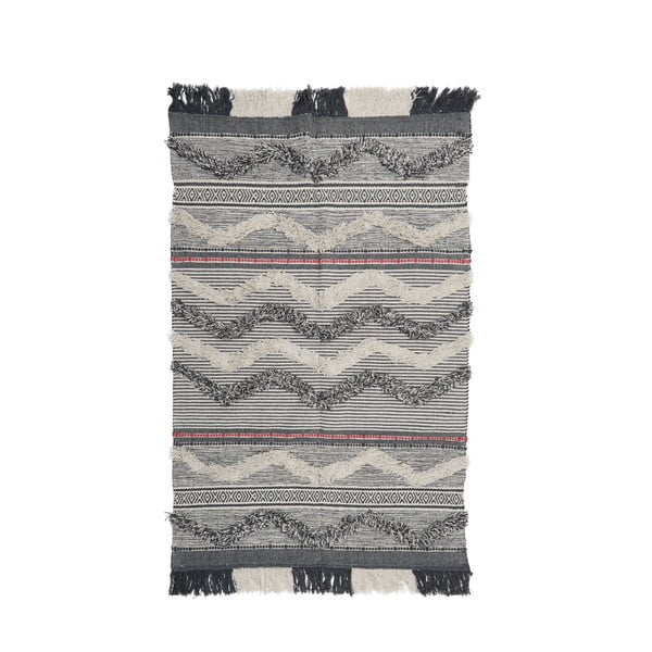 Bawełniany szary dywan InArt Tribal, 120x180 cm