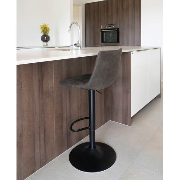 Ciemnoszare tapicerowane hokery zestaw z regulowaną wysokością 2 szt. (wysokość siedziska 63 cm) Middelfart – House Nordic-image-1