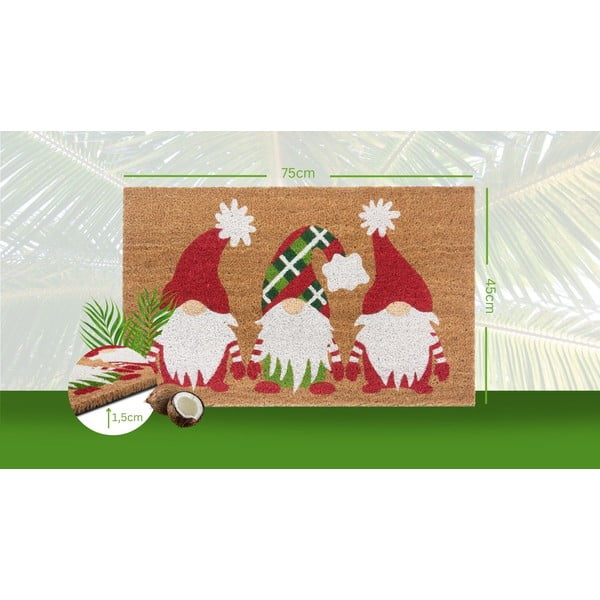 Wycieraczka z włókna kokosowego ze świątecznym motywem 45x75 cm – Hanse Home-image-4