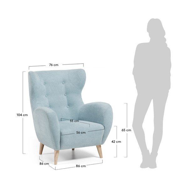 Niebieski fotel Kave Home Passo-image-4
