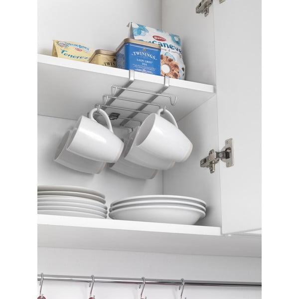 Podwieszany wieszak pod szafkę z haczykami na kubki Metaltex Mugs-image-4