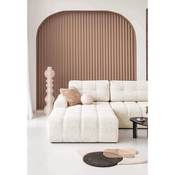 Kremowy rozkładany narożnik modułowy ze schowkiem (lewostronny) Lulu – Miuform-image-4