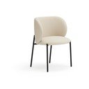 Białe tapicerowane fotele jadalniane zestaw 2 szt. Mogi – Teulat