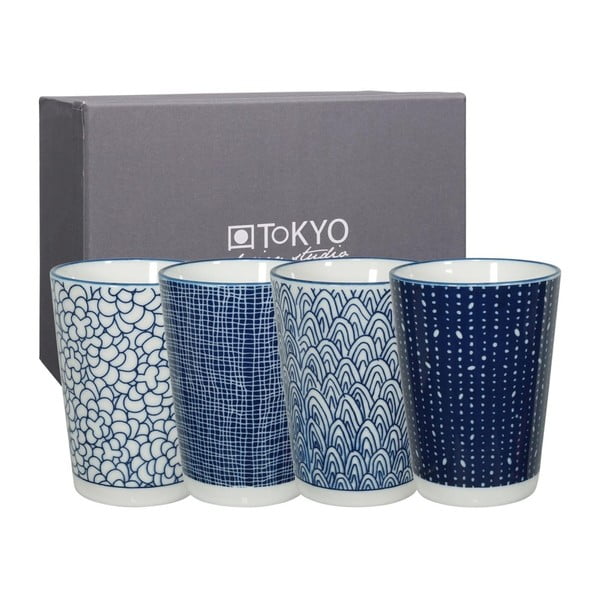 Zestaw 4 kubków Tokyo Design Studio Le Bleu De Nimes, 230 ml