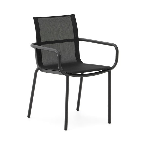 Czarne metalowe krzesło ogrodowe Galdana – Kave Home