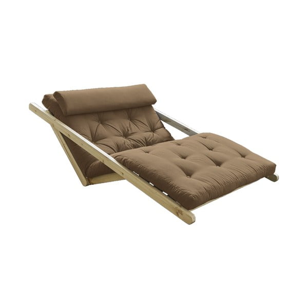 Sofa rozkładana z brązowym pokryciem Karup Design Figo Natural/Mocca