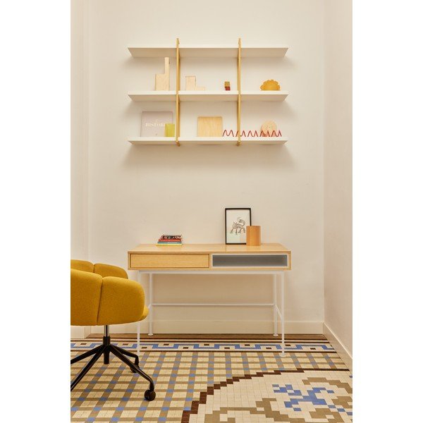 Biurko z blatem w dekorze dębu 60x120 cm Yoko – Teulat-image-1