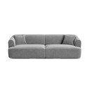 Jasnoszara aksamitna sofa 255 cm Campi – Cosmopolitan Design
