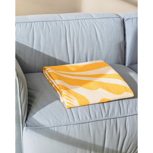 Żółty koc 165x200 cm Lino – noo.ma-image-4