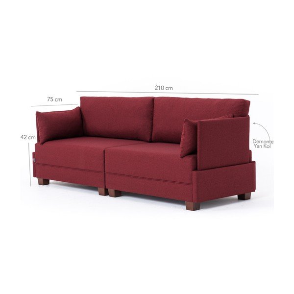 Burgundowa sofa Balcab Home Lucy-image-3