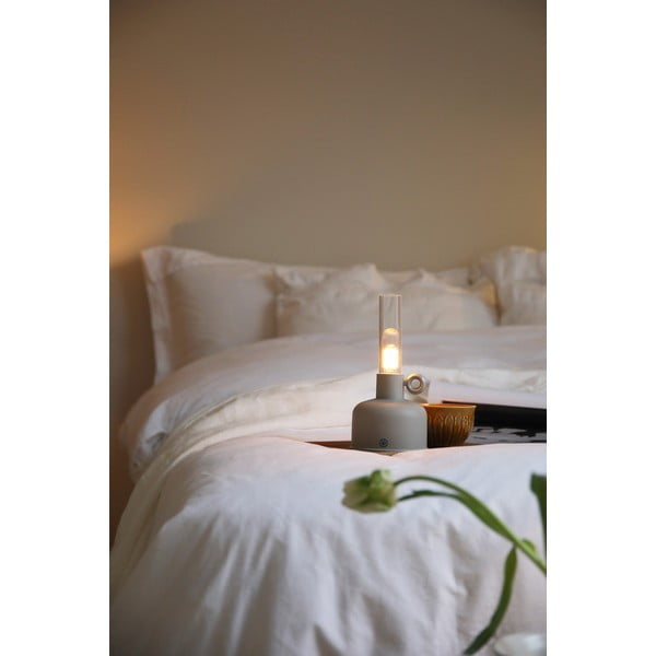 Szarobeżowa lampa stołowa LED (wysokość 22 cm) Astrid – Markslöjd-image-1