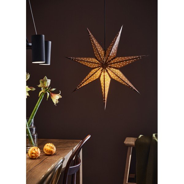Brązowa świąteczna wisząca dekoracja świetlna Markslöjd Glitter, dł. 75 cm-image-1