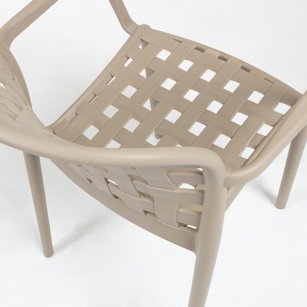 Beżowy fotel ogrodowy ze stalowymi nogami Kave Home Onha-image-4