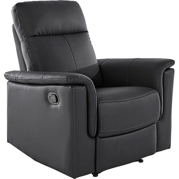 Czarny skórzany fotel wypoczynkowy Southbrook – Støraa