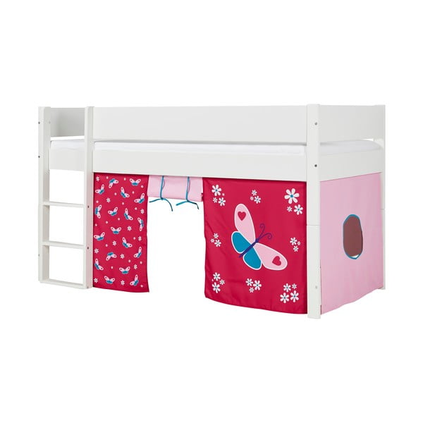 Białe dziecięce łóżko piętrowe z oparciem bocznym Manis-h Argos, 90x200 cm-image-4